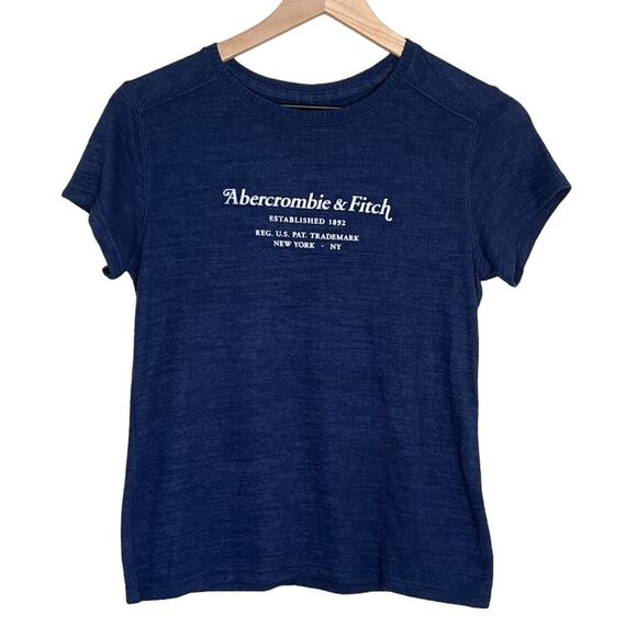Abercrombie & Fitch Sweaters - Abercrombie & Fitch Navy Blue Short Sleeve Thin Lightweight Sweater shirt Size S